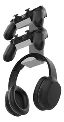 Suporte De Parede Para 2 Controles E Headset Xbox Ps4 Ps3 Cor Branco Peko