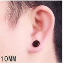 Brinco Masculino Argola Cruz Pressão Kit Com 3 Pares Bts Cor Preto