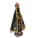 Imagem Nossa Senhora Aparecida 17cm Com Manto Linda! Marrom
