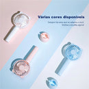 Mini Ventilador De Mão Portátil Recarregável Três Velocidade Cor Branco