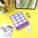 Forma De Silicone Sabonete Oval 15 Cavidades Saboaria Vela Cor Roxo