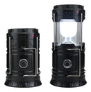 Lanterna Recarregável Led Lampião Solar Camping Pesca Cor Preto Fluoreled