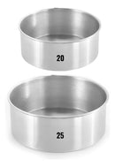 Kit 2 Assadeira Redonda Alta Acetinada 20 E 25 X 10 E85 Cor Alumínio