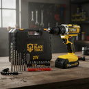Parafusadeira Furadeira De Impacto The Black Tools Profissional TB-21PX 2 Baterias Com Maleta 60Hz Amarelo