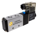 Válvula Pneumática Solenoide 5/2 Vias Retorno Mola 1/4 12v
