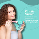 Base de maquiagem em pó solto Vizzela Pó que não transfere cor Fix hd powder Fix HD Powder - Pó Translúcido Vizzela tom translúcido - 15g