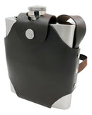 Cantil Porta Bebida Com Bolsa Inox Whisky Vodka Rum 500 Ml Cor Marrom