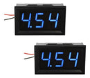 Kit 2 Voltímetro Digital Medidor Bateria  AZUL