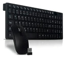 Kit Teclado E Mouse Wireless Sem Fio Ultra Slim 2.4ghz Preto