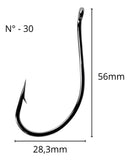 Anzol Ms Super Maruseigo Preto Número 30 Com 10 Unidades