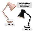 Luminária Moderna Articulada Mesa Abajur Quarto Escritório
