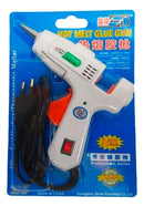 Pistola Aplicador Cola Quente 20w - Com 10 Bastões 30cm - Artesanato Bico Fino Para Bastão 7mm Botão Liga Desliga Modelo Sd-a601 Cor Branco Niadri Imports