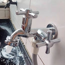 Torneira Máquina De Lavar Dupla Tanque 2 Saídas Multiuso Em Abs Ivendi 1/4 De Volta Cor Prateado Brilhante