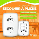 4 Interruptor Apagador Simples + Tomada 10a  Embutir Pluzie