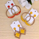 10 Brincos Colorido Grandes Atacado Madeira Resina V.cores