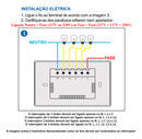 Interruptor Inteligente Zigbee Novadigital 2 Teclas Botões Touch Tuya Smart Life Alexa Google 110v 220v Bivolt Preto