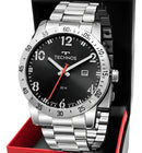 Relógio Masculino Technos Militar Prateado Cor da correia Preto Cor do bisel Dourado Cor do fundo Preto