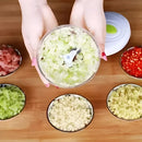 Mini Processador Triturador Alimentos Manual 3 Lâminas 500ml Cor Cinza Verm