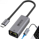 Adaptador Usb C Tipo C Ethernet Rj45 1000mbps 2.5gb Alumínio