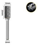 Lima Rotativa Cilindrica Aex12 X 25 Md Corte Duplo Haste 6