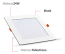 Painel led Plafon Pop Embutir 24w 6500k Branco Frio 30x30 110v/220v Bivolt Quadrado Branco Cod: 903021373 Avant