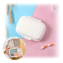 Porta Medicamento Portátil Cápsulas Viagem Compartimento Cor Branco