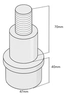 Par De Ponta De Eixo Fiat Para Carretinha Reboque