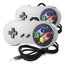 Kit 2 TZ KP-3124 Controles Nintendo Snes Usb Para Pc Windows Mac Linux