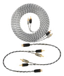 Rca Taramps 5m Blindado + Cabos Y Injetados Ouro Blindado