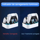 Gllai Y02 USB Base de carregamento com controlador de sensor duplo branco para PS5, compatível com PS5, PS5 PRO e PS5 Slim, desliga automaticamente após a conclusão do carregamento.