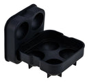 Forma De Gelo 04 Esferas 45mm Em Silicone Com Tampa Preto Weck