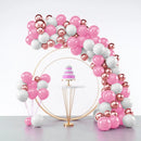 Kit 125 Balões Bexiga Rosa/branco Nº 7 + Rose Gold Nº 5