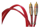 Kit 4 Cabos Rca 1 Metro Techone Blindado Vermelho