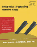 1000 Niveladores 1,5mm + 100 Cunhas Slim Clip Para Assentar E Nivelar Porcelanato Piso Cerâmica Nivelatec