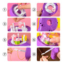 Maquina Trança Colorida Cabelo Infantil Elasticos Polibrinq