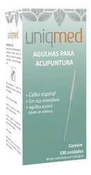 Agulha Para Acupuntura 0,30mm X 75mm Cx 100 Unidades