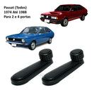 Par Manivelas Vidro Saveiro Gol Quadrado Bola G2 Preta Metal Preta