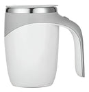 Caneca Térmica Copo Magnética Mixer Café Inox Misturador Cor Branco Liso 380mL