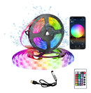 Fita Led Rgb 5050 16 Milhões De Cores Controle Via Bluetooth E App, Controle Infravermelho Ip65 5 Metros Dc5v