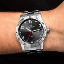 Relógio Masculino Technos Militar Prateado Cor da correia Preto Cor do bisel Dourado Cor do fundo Preto