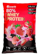 (top) Whey Protein Concentrado 80%(1kg) -growth Suppl Morango