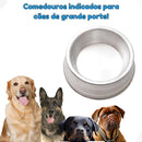 Kit 2 Comedouro Pesado De Alumínio Grande Cachorro 1900ml