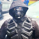 Mascara Full Face Skull Tactical Airs Preto Lente transparente