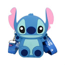 Mini Bolsinha Porta Treco Moedas Lilo Stitch Silicone Cor Azul Desenho Do Tecido Coelho