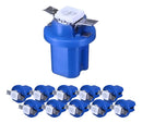 Kit 10 Lampada T5 B8.5 D Painel Led Azul Atacado Azul T5 B8.5 12 Volts