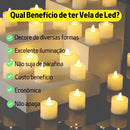 Kit 12 Velas De Led Eletrônica Decorativa + Bateria