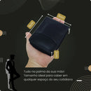 Carteira Couro Legítimo Masculina Fechamento Zíper Grande Porta Documentos Moedas Cartão Cédulas Lisa Preto