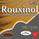 Encordoamento Cordas Violão Nylon Média Rouxinol R58 Bolinha