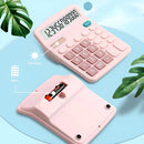 Calculadora Dexin Bts DX-837B Solar De Mesa Escritório Calculadora De Mesa Cor Rosa-claro