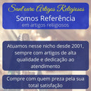 Imagem De Nossasenhora Perola Branca 15cm Com Pintura À Óleo Pérola Branca Com Centro Branco